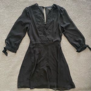 Express Lace V Neck A-Line Dress